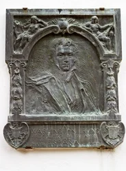 Gedenktafel zum Leben von Washington Irving und seiner Liebe zu Spanien